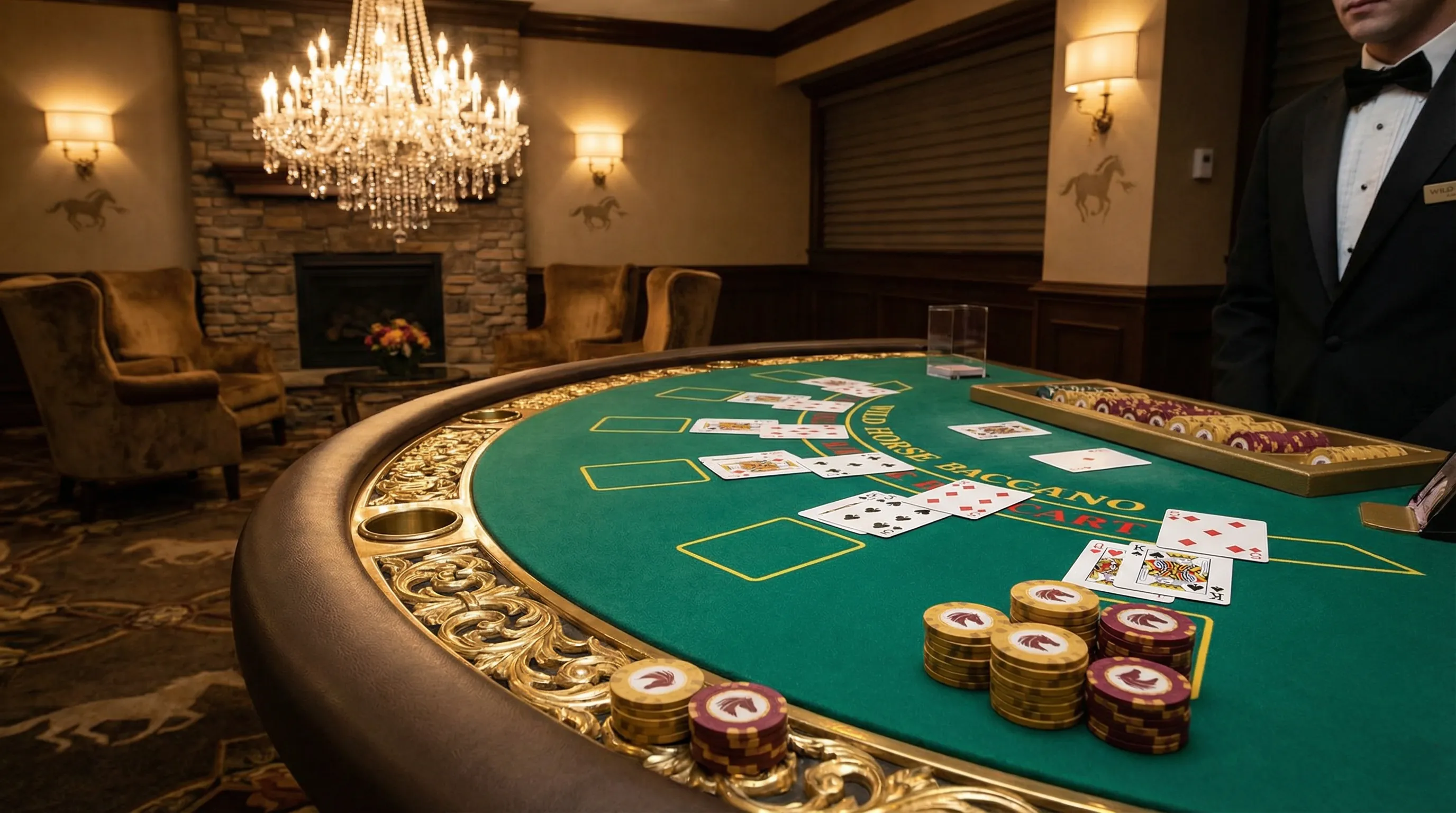 Mesa de bacará elegante no bravobet